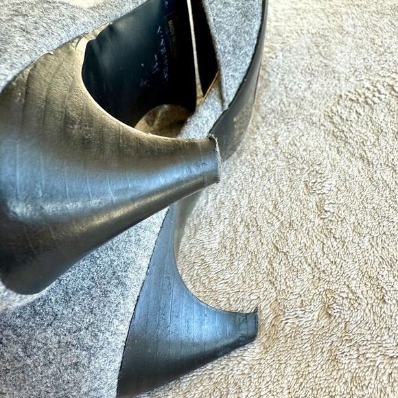 Nine West Zingy Pointy Toe D’Orsay Kitten Heel Grey Wool Pumps - Picture 11 of 11